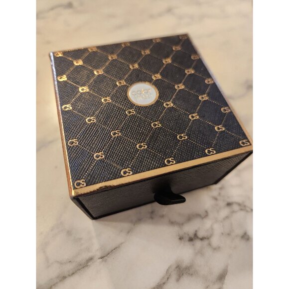 Color Street Gold Tone Rhinestone Encrusted CS Monogram Bracelet In Gift Box - Picture 6 of 6